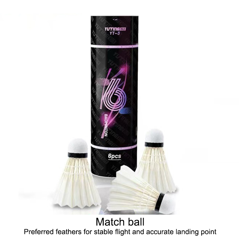 Badminton World - 3/6Pcs White Goose Feather Badminton Balls